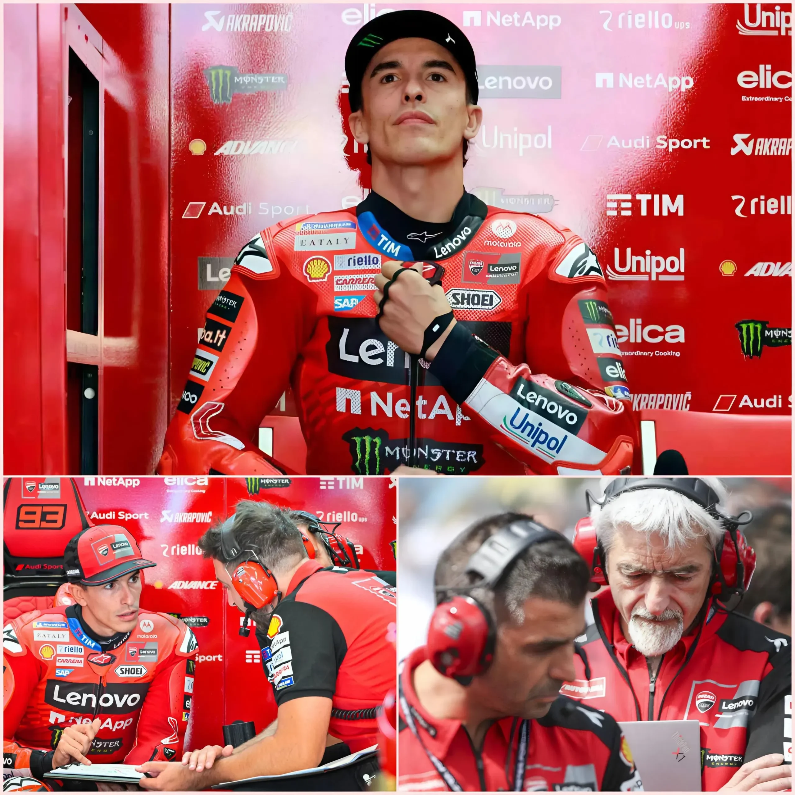 Cover Image for ABSOLUTE TENSION: The dispute between Marc Marquez and Ducati is like a time bomb when the Spanish rider just shocked the entire MotoGP with his declaration of wanting to leave this year, leaving boss Gigi Dall’igna only able to bow his head helplessly 😯